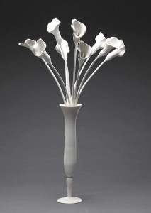 Untitled [Calla Lilies], 2011, vitreous china, size various.